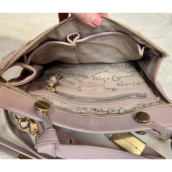 Foley + Corinna Violet Blush Vegan Leather Dione Satchel Petite Purse - Picture 4 of 8